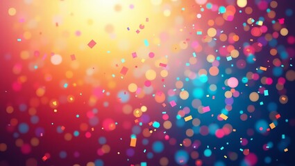 Wall Mural - multicolor confetti vibrant mood celebration explosion on gradient party colors background