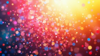 Wall Mural - multicolor confetti vibrant mood celebration explosion on gradient party colors background