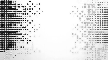 Wall Mural - Abstract grayscale pattern of varying sized circles