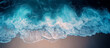 © Nobelus - Tropical beach and sea waves, aerial abstract background, summer seasonal concept