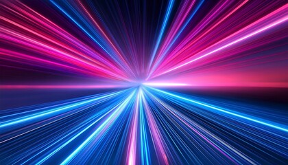 Leinwandbilder - Dynamic background with pink and blue light. abstract colorful rays.
