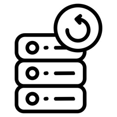 Wall Mural - Backup data Line Icon