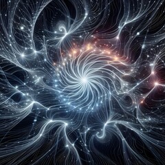 Wall Mural - a visual representation of sound waves, creating a vibrant, ever-shifting landscape of colors and or