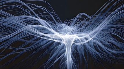 Wall Mural - a visual representation of sound waves, creating a vibrant, ever-shifting landscape of colors and or