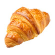 © Anna - Freshly baked croissant with golden crust, flaky layers, concept of breakfast or snack