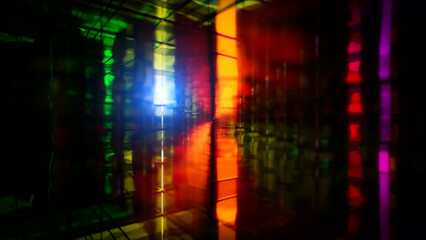Brightly coloured three dimensional abstract as a background.