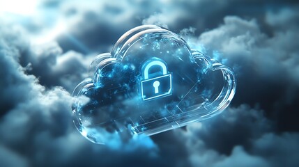 Aufkleber - A creative abstract representation of cloud security