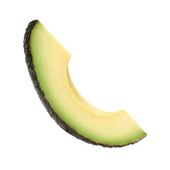 Wall Mural - Avocado pieces isolated, transparent PNG, PNG format, Fresh avocado, single