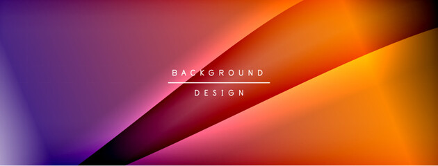 Fototapete - Gradient and shadow wave line geometric background. Vector Illustration For Wallpaper, Banner, Background, Card, Book Illustration, landing page