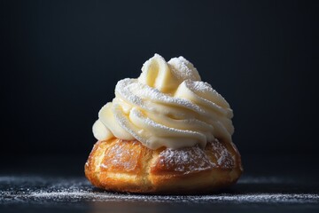 Wall Mural - Delicious Cream Puff Pastry Dessert Sweet Treat