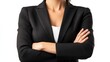 © artbot - Confident businesswoman in black suit with crossed arms