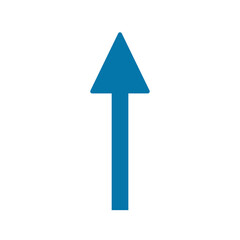 Wall Mural - blue arrow up side direction isolated on transparent background