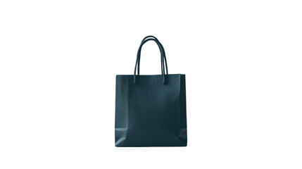 Dark blue shopping bag on transparent background