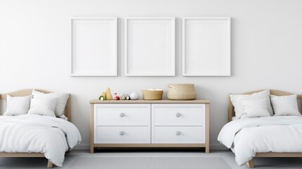 Wall Mural - Cozy Bedroom Interior with Neutral Tones and Minimalist Decor