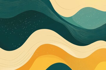 Wall Mural - Abstract waves in soothing colors create a serene background with gentle curves and textures