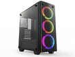 © liya - RGB Gaming PC Case Sleek Black Tempered Glass Tower