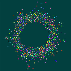 Wall Mural - circular frame made from dots, colorful stipples. perfect for graphic design projects. dotted circul