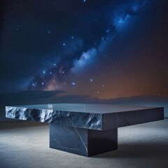 black table with a black pedestal