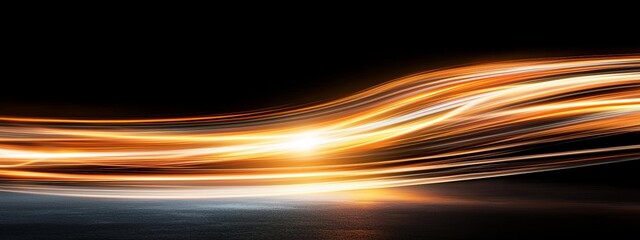 Wall Mural - concept illustration concept illustration: a dynamic dance of light and stripes over a dark scene