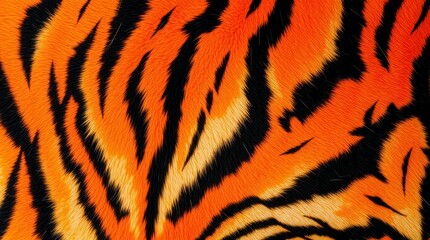Vibrant Tiger Fur Texture Background Image