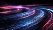 © Georgy - A high-energy 3D depiction of rapidly moving stripe lines with radiant sun flares. Motion blur captures velocity. Suggests business leadership, innovative technology, and warp-speed wormhole