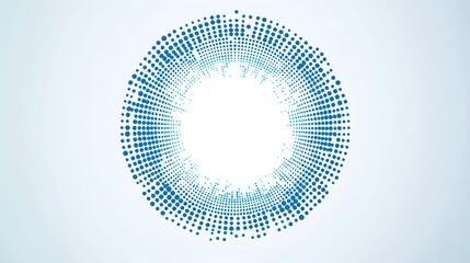 Abstract Blue Circular Dot Pattern Design