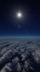 Wall Mural - the night sky moves behind the stars