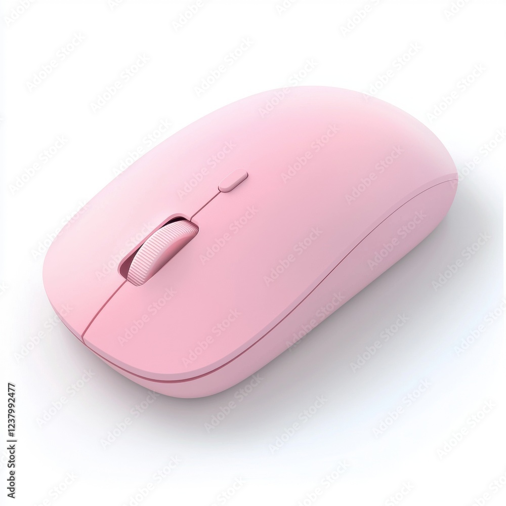Computer Mouse Pastel colorful Bluetooth mouse in pastel pink with a minimalistic design ...