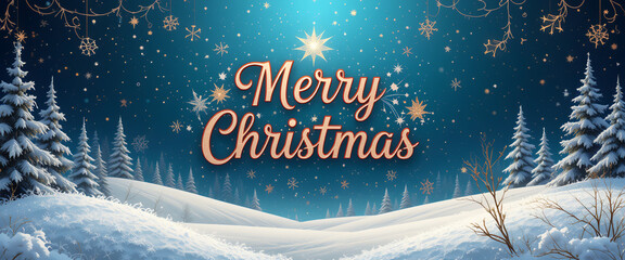 Wall Mural - merry christmas greeting card