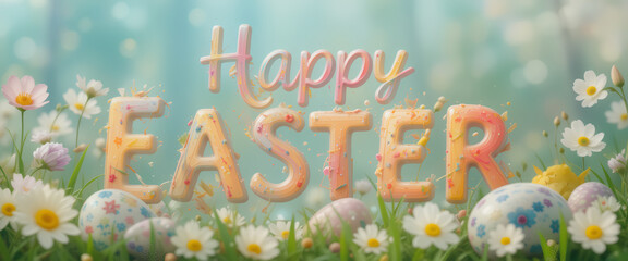 Sticker - easter greeting card