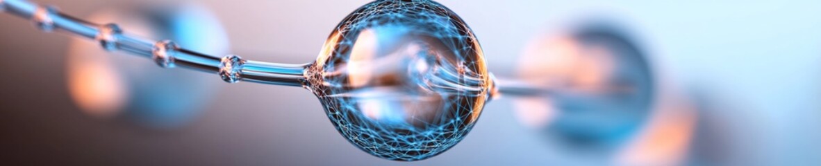 Aufkleber - Futuristic Tech Network Transparent Spheres with Digital Mesh Patterns - Innovative Connectivity Solutions for Business Architecture and Data Systems Enhancement