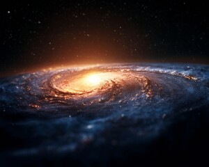 Poster - Celestial Aesthetic Deep-Space Spiral Galaxy Visualization with Cosmic Textures for Scientific Content and Astronomical Research Innovation