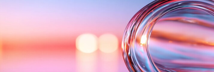 Poster - Ethereal Glass Art Translucent Waves in Soft Hues - Modern Decor Elegance and Interior Design Innovation for Visual Serenity and Ambient Marketing