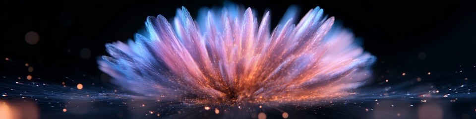 Aufkleber - Futuristic Visual Effects Dynamic Particle Explosion in Void - High Impact Tech Imagery for Digital Media and Scientific Visualization