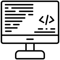 coding line icon style