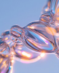 Aufkleber - Modern Symmetry Aesthetics Prismatic Glass Forms with Light Reflections - Contemporary Artistic Content for Luxury Branding and Visual Marketing Innovation