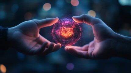 Aufkleber - Glowing Holographic Coin Exchange Futuristic Digital Currency in Soft Pastel Cityscape - Tech-Driven Finance Solutions for Global Trade and Innovation