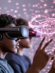 Poster - Immersive VR Collaboration Teen Multicultural Team Using Holographic Interface for EdTech Innovation in Modern Tech Lab - Empowering Interactive Learning and Diverse Problem-Solving