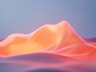 Aufkleber - Neon Wave Dynamics Futuristic Digital Visualization of a Pulsating Neon Wave - Immersive Tech Graphics for Virtual Reality and Innovative Marketing Solutions