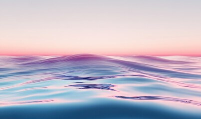 Wall Mural - Abstract gradient of pastel pinks and blues, creating a soothing horizon-like transition of colors.