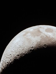 Aufkleber - Lunar Terrain Visualization High-Contrast Moon Surface with Crater Textures - Astronomical Exploration Content for Science Education and Space-Themed Creative Projects