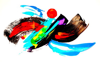 Wall Mural - Abstract modern art, acrylic painting.