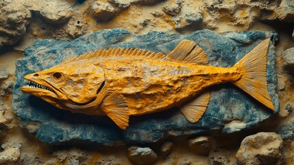 Fossilized fish displays exceptional detail, revealing ancient aquatic life