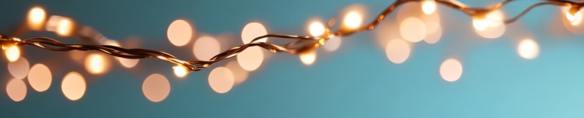 Aufkleber - Golden Festive Lights on Bokeh Background Elegant Illumination for Celebration Marketing and Event Production - Captivating Holiday Atmosphere for Visual Merchandising