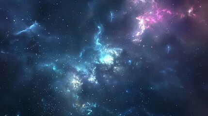 Wall Mural - stunning milky way galaxy illuminating the night sky with vibrant stars, cosmic dust, and glowing ne