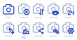 © popcornarts - A set of 10 camera icons as camera, wrong camera, camera sync