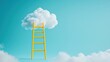 © Sangsung - A yellow ladder is on top of a cloud