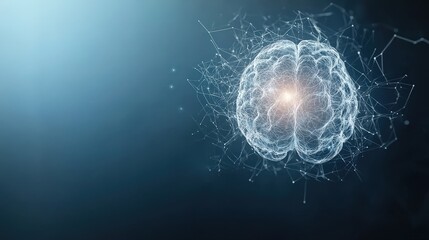 Wall Mural - a brain with a light shining on it