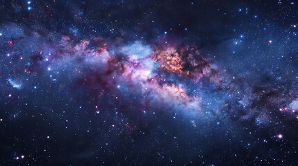 Canvas Print - captivating cosmic panorama showcasing a dazzling array of stars in the vast night sky, highlighting