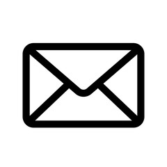 Wall Mural - envelope icon set. newsletter web buttons. close email letter outline vector symbol. flat thin e-mai